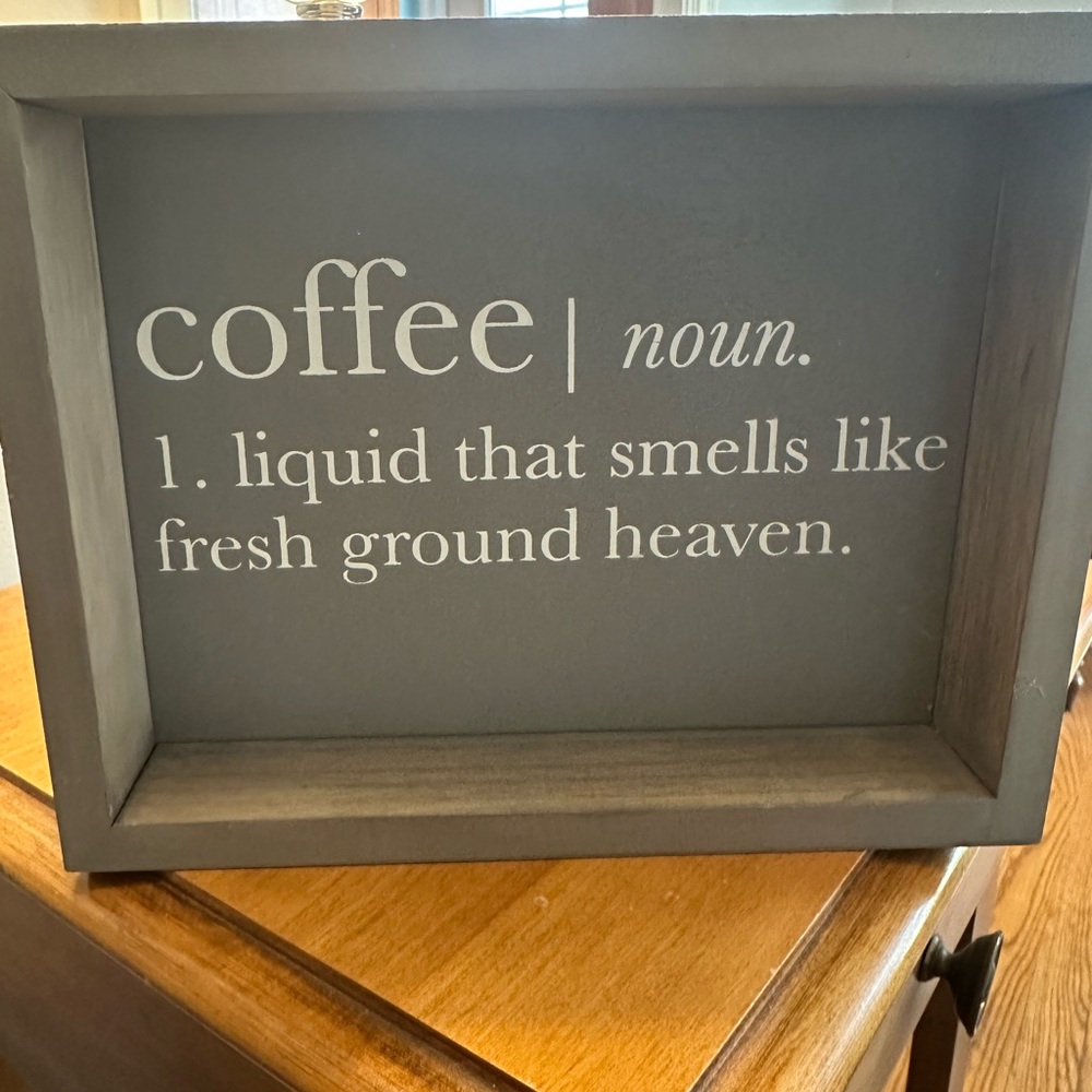 Gray Coffee Definition Wall Art
